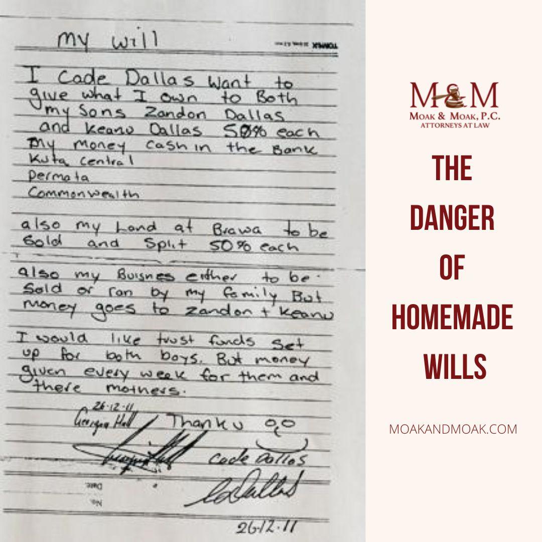 The Danger of Homemade Wills